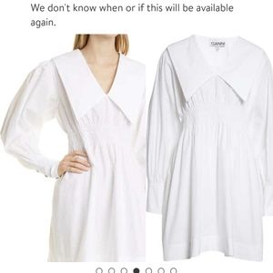 Ganni organic cotton poplin minidress